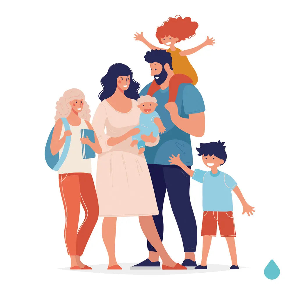 ¡Familia grande, gastos grandes! Aqua Baby